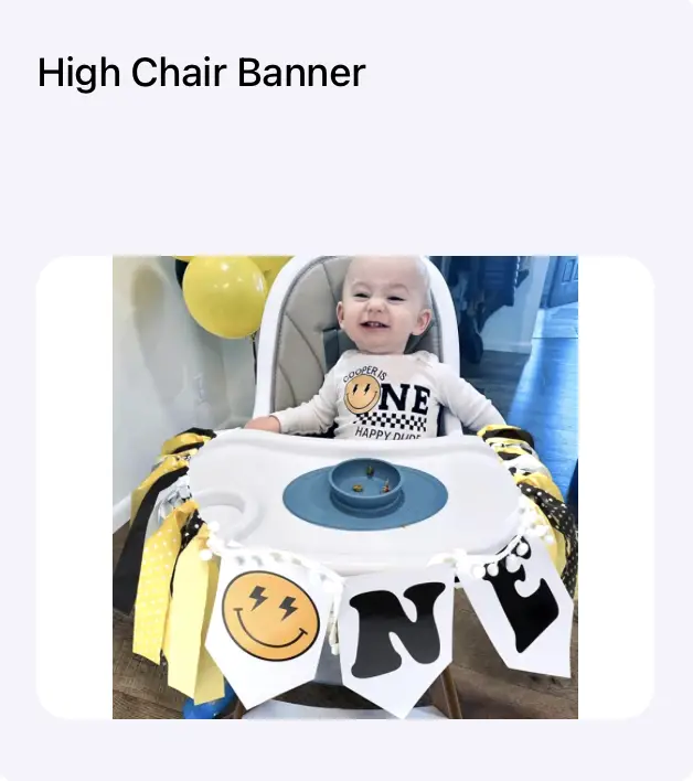 one happy dude party decor high chair banner
